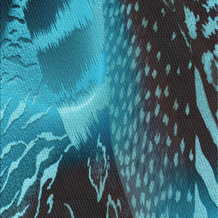 Machine Washable Transitional Dark Turquoise Green Rug, wshpat298lblu