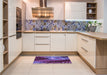 Patterned Purple Rug in a Kitchen, pat298pur