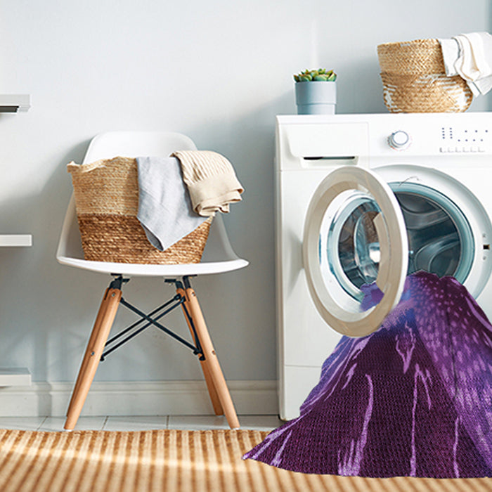 Machine Washable Transitional Purple Rug in a Washing Machine, wshpat298pur