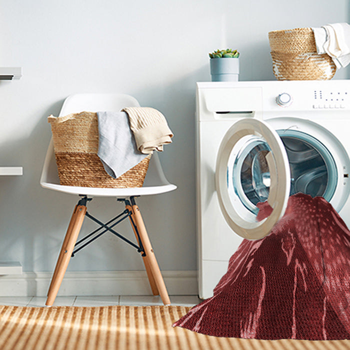 Machine Washable Transitional Cranberry Red Rug in a Washing Machine, wshpat298rd