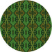 Square Machine Washable Transitional Dark Lime Green Rug in a Living Room, wshpat2980grn