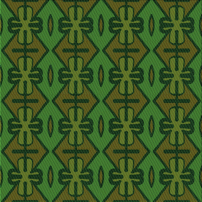 Round Patterned Dark Lime Green Rug, pat2980grn