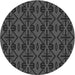 Square Machine Washable Transitional Charcoal Black Rug in a Living Room, wshpat2980gry