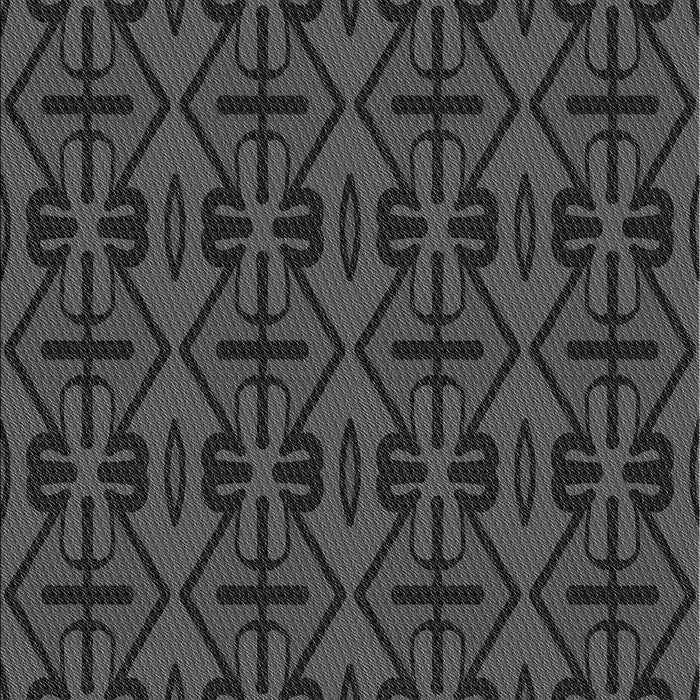 Patterned Charcoal Black Rug, pat2980gry