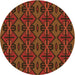 Square Machine Washable Transitional Mahogany Brown Rug in a Living Room, wshpat2980org