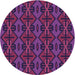 Square Patterned Magenta Pink Rug, pat2980pur