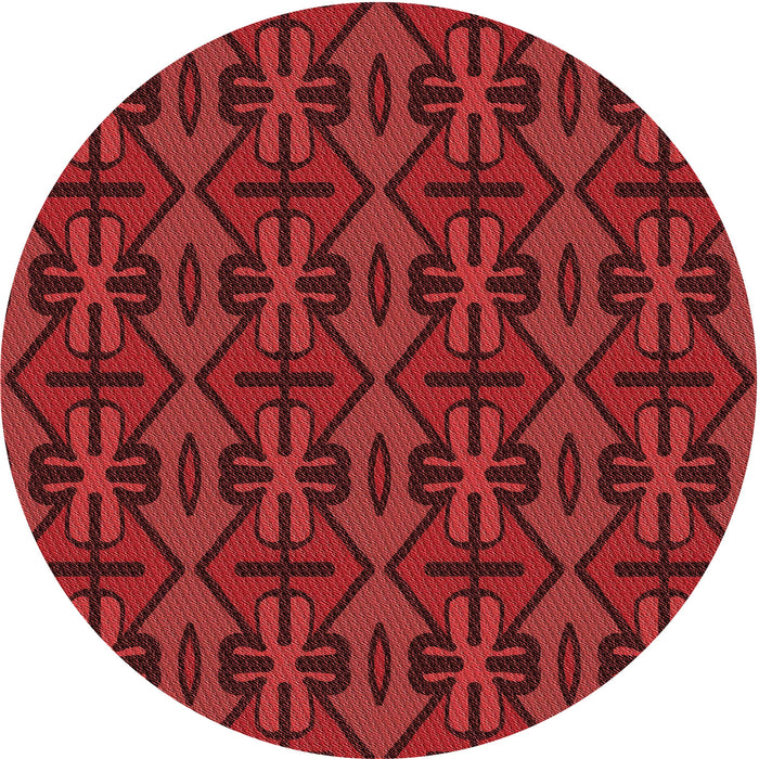 Square Machine Washable Transitional Saffron Red Rug in a Living Room, wshpat2980rd