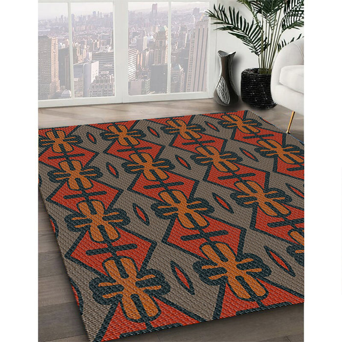 Machine Washable Transitional Brown Rug in a Family Room, wshpat2980