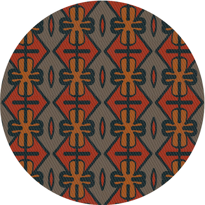 Square Machine Washable Transitional Brown Rug, wshpat2980