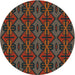 Sideview of Patterned Brown Novelty Rug, pat2980