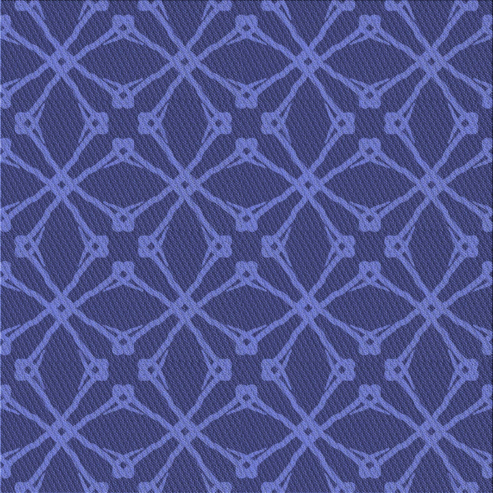 Round Patterned Denim Dark Blue Rug, pat2981blu