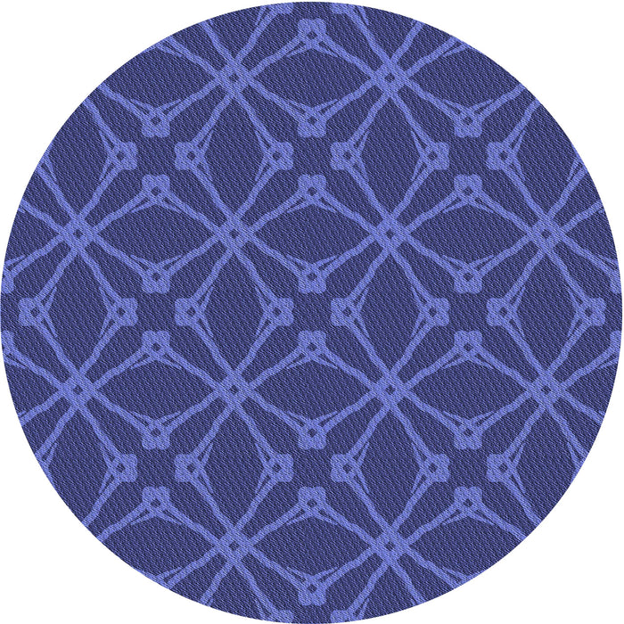 Square Patterned Denim Dark Blue Rug, pat2981blu