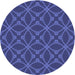 Square Patterned Denim Dark Blue Rug, pat2981blu