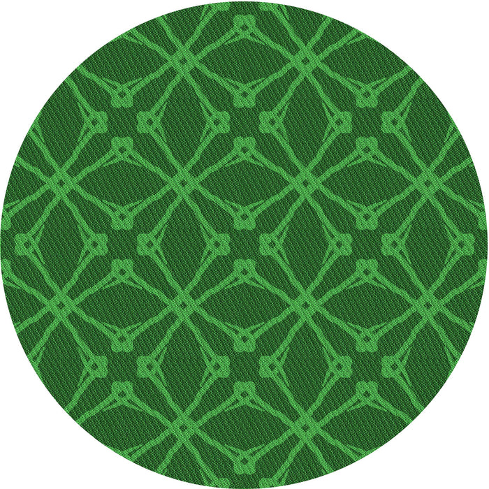 Square Patterned DarkGreen Rug, pat2981grn