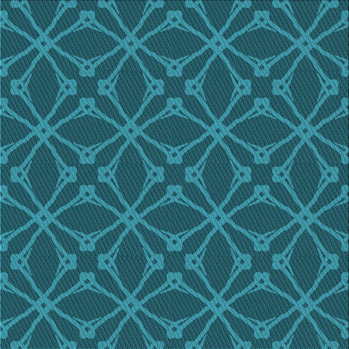 Round Patterned Dark Turquoise Green Rug, pat2981lblu