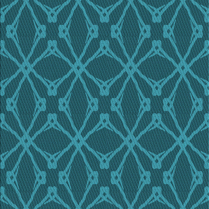 Patterned Dark Turquoise Green Rug, pat2981lblu