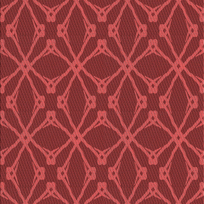 Patterned Tomato Red Rug, pat2981rd