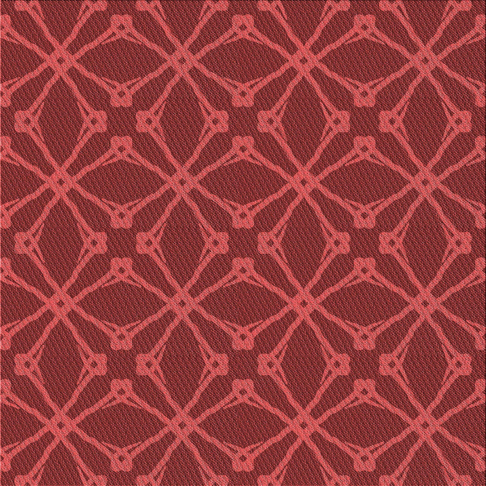 Round Patterned Tomato Red Rug, pat2981rd