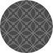 Sideview of Patterned Charcoal Black Novelty Rug, pat2981