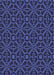 Machine Washable Transitional Royal Blue Rug, wshpat2982blu