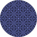 Square Machine Washable Transitional Royal Blue Rug in a Living Room, wshpat2982blu