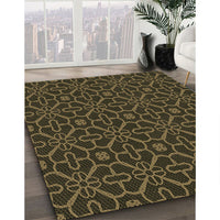 Patterned Midnight Gray Rug, pat2982brn