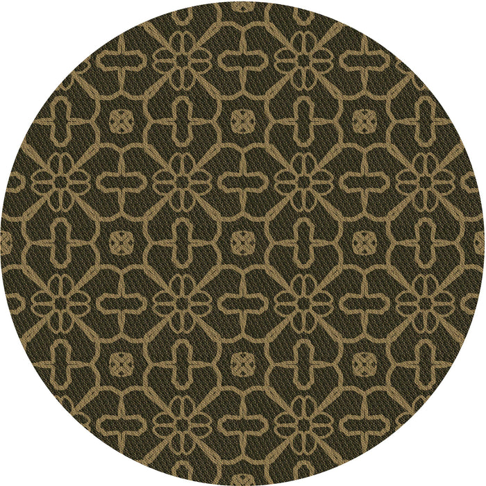 Square Patterned Midnight Gray Rug, pat2982brn