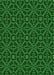 Machine Washable Transitional Deep Emerald Green Rug, wshpat2982grn