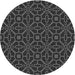 Square Patterned Midnight Gray Rug, pat2982gry