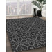 Machine Washable Transitional Midnight Gray Rug in a Family Room, wshpat2982gry