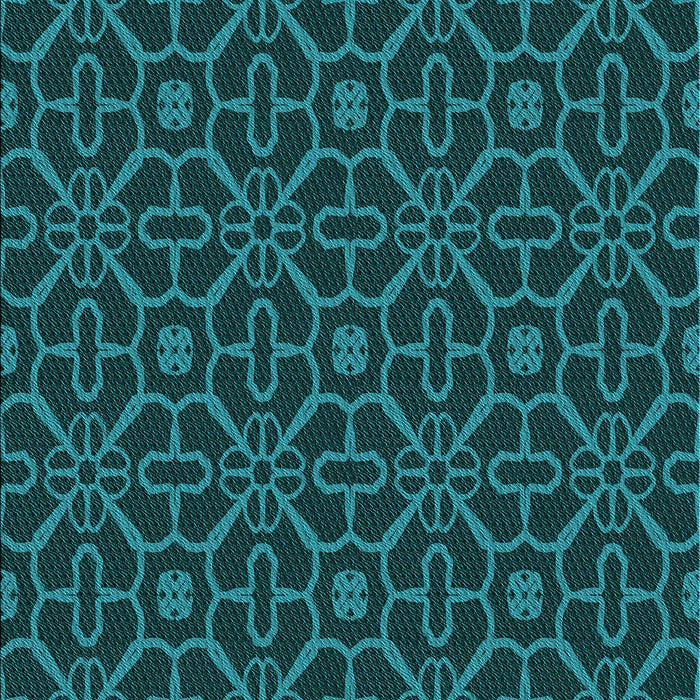 Machine Washable Transitional Deep Teal Green Rug, wshpat2982lblu