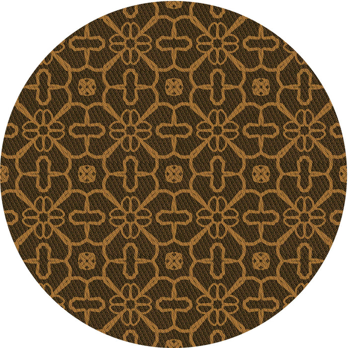 Square Patterned Black Brown Rug, pat2982org