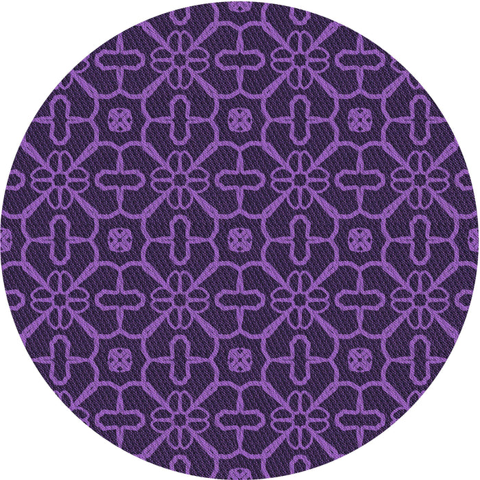 Square Machine Washable Transitional Dark Orchid Purple Rug in a Living Room, wshpat2982pur
