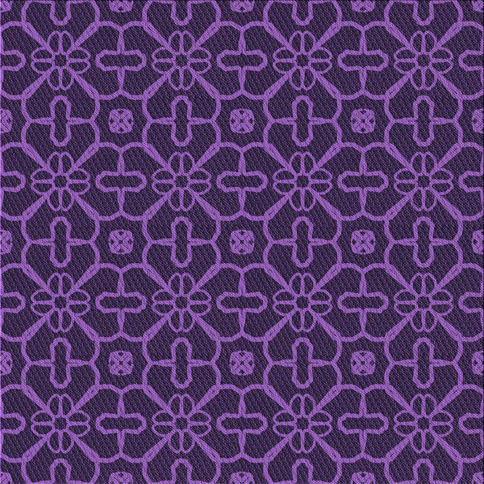 Round Patterned Dark Orchid Purple Rug, pat2982pur