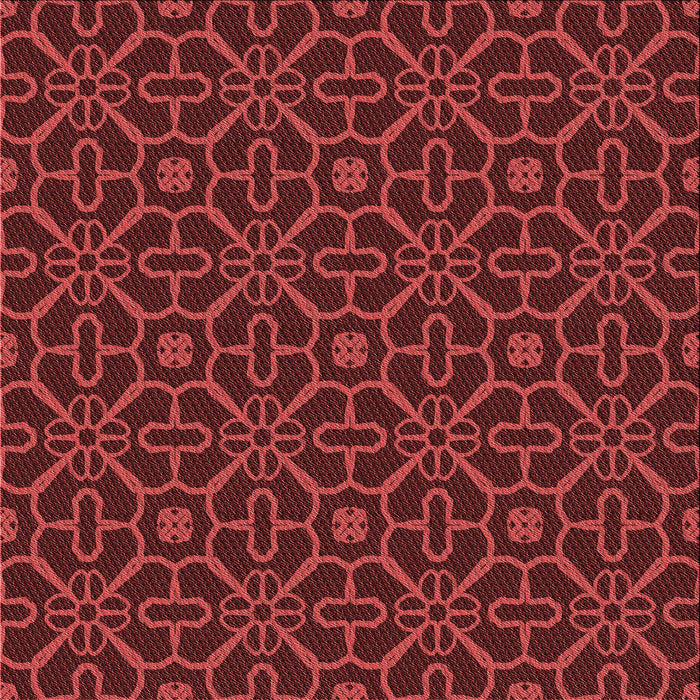 Round Patterned Maroon Red Rug, pat2982rd