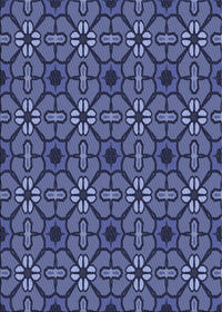 Machine Washable Transitional Blue Rug, wshpat2983blu