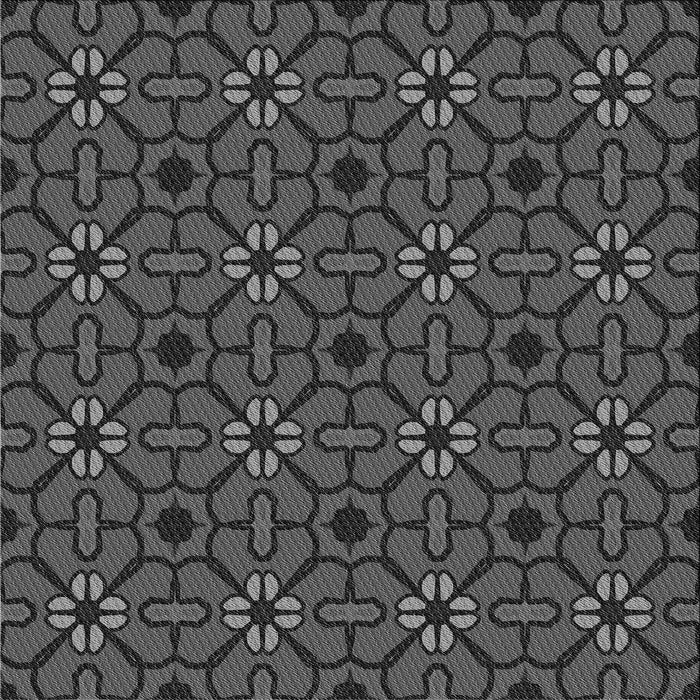 Round Patterned Silver Gray Rug, pat2983gry