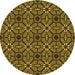 Square Patterned Bakers Brown Rug, pat2983org