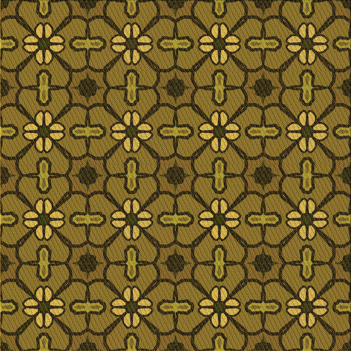 Round Patterned Bakers Brown Rug, pat2983org