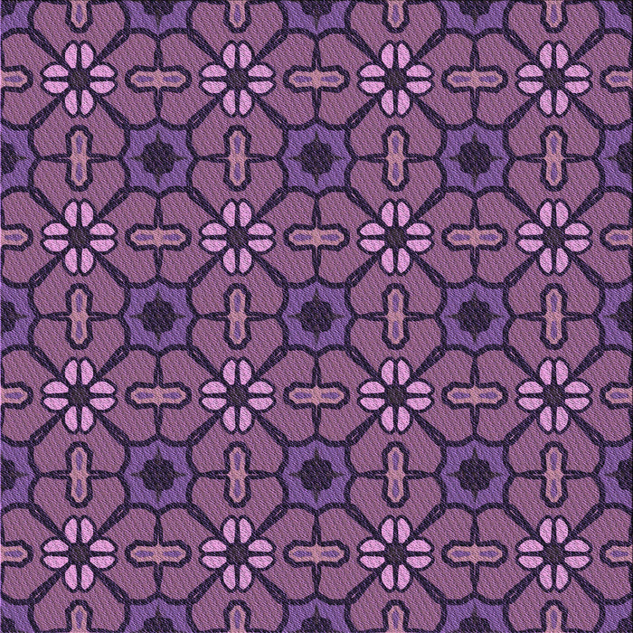 Round Patterned Purple Rug, pat2983pur