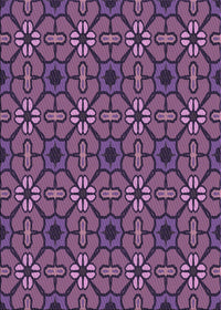 Machine Washable Transitional Purple Rug, wshpat2983pur