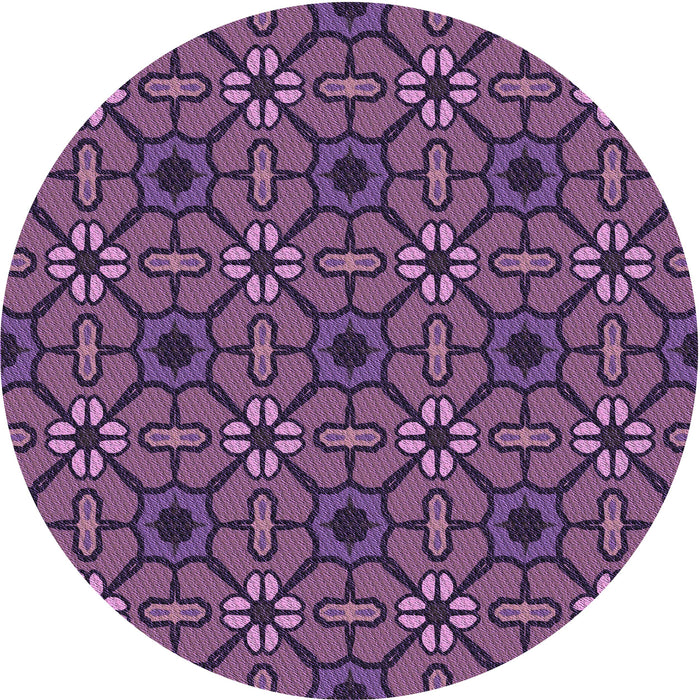 Square Patterned Purple Rug, pat2983pur