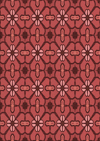 Machine Washable Transitional Red Rug, wshpat2983rd