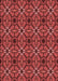 Machine Washable Transitional Red Rug, wshpat2983rd