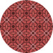 Square Machine Washable Transitional Red Rug in a Living Room, wshpat2983rd