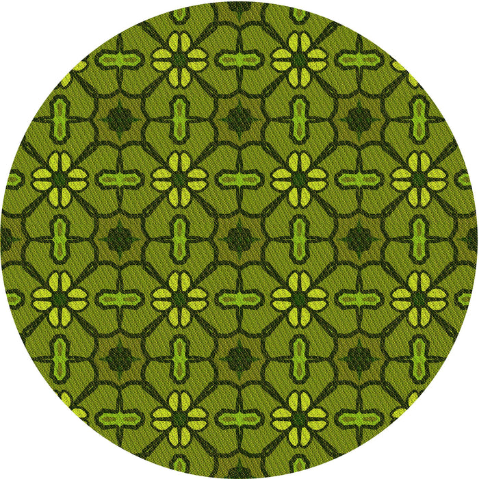 Square Patterned Pistachio Green Rug, pat2983yw