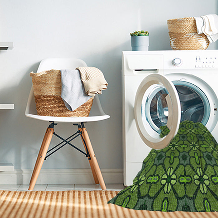 Machine Washable Transitional Green Rug in a Washing Machine, wshpat2983