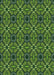 Machine Washable Transitional Green Rug, wshpat2983