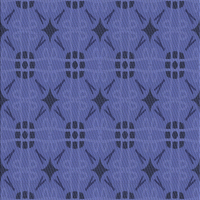 Patterned Sapphire Blue Rug, pat2984blu