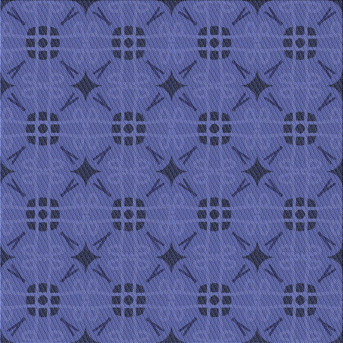 Round Patterned Sapphire Blue Rug, pat2984blu